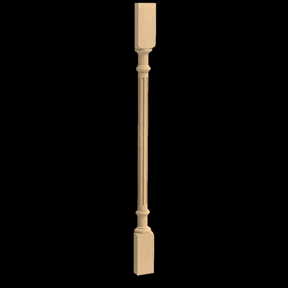 01384240AK2 - Designs of Distinction - Series 150 Fluted Pilaster 36 inch - Half - Red Oak