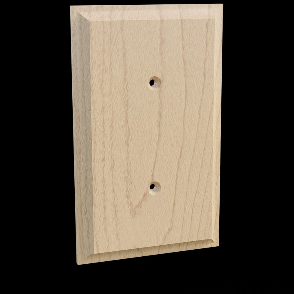 01452001HK1 - Designs of Distinction - Single Blank Switch Plate Cover - Hickory