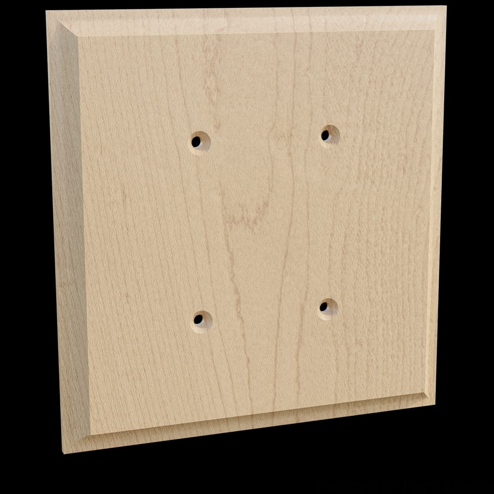 01452002QS1 - Designs of Distinction - Double Blank Switch Plate Cover - Quarter Sawn Red Oak