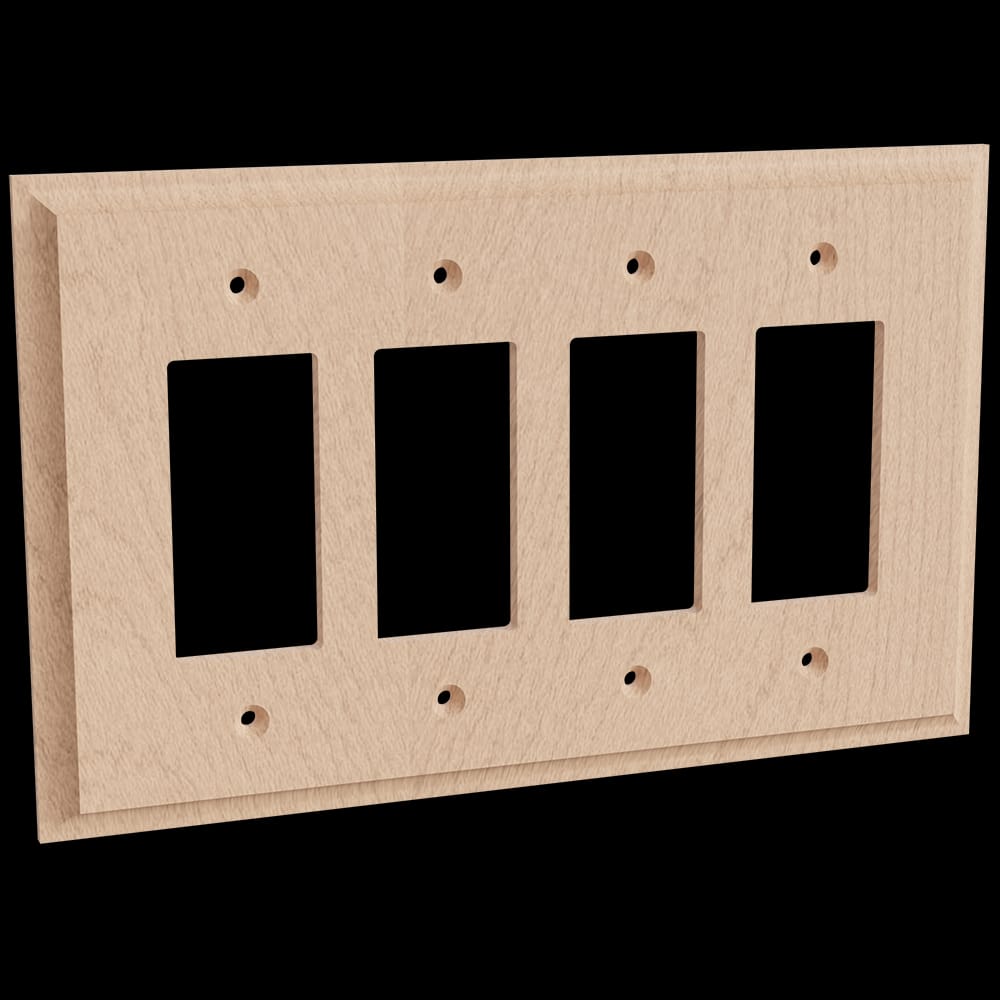 01454003AL1 - Designs of Distinction - Quad Levington Switch Plate - Alder