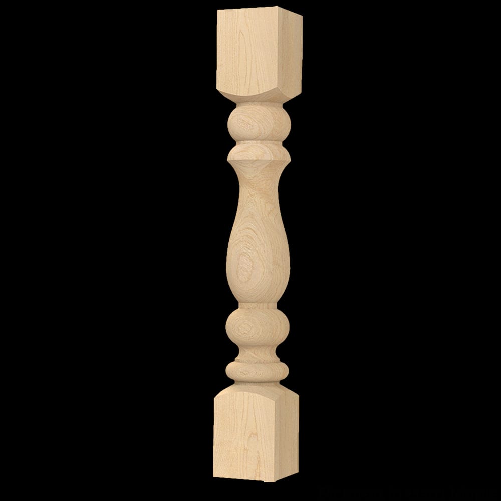 01470210AK1 - Designs of Distinction - 5 inch Sumter Island Column Double Square - Red Oak