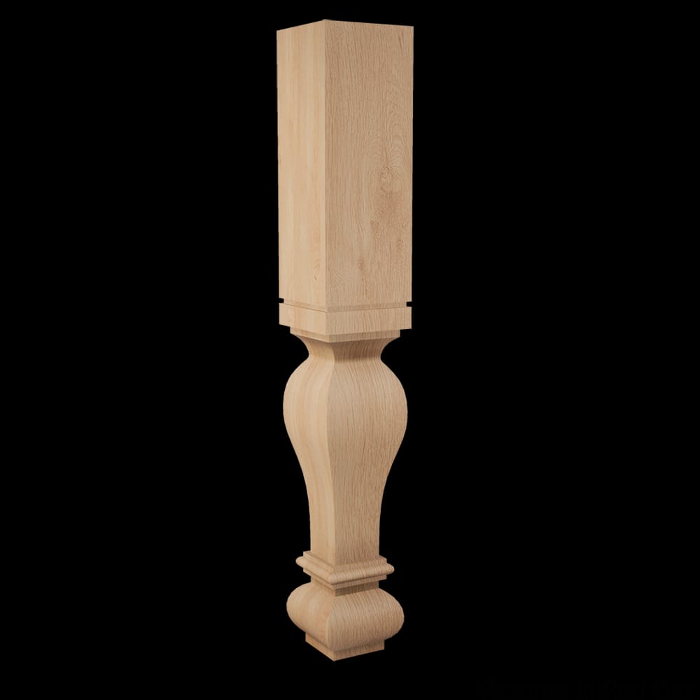 01590124AK1 - Designs of Distinction - 4.5 inch x 29 inch Gaelic Leg - Red Oak
