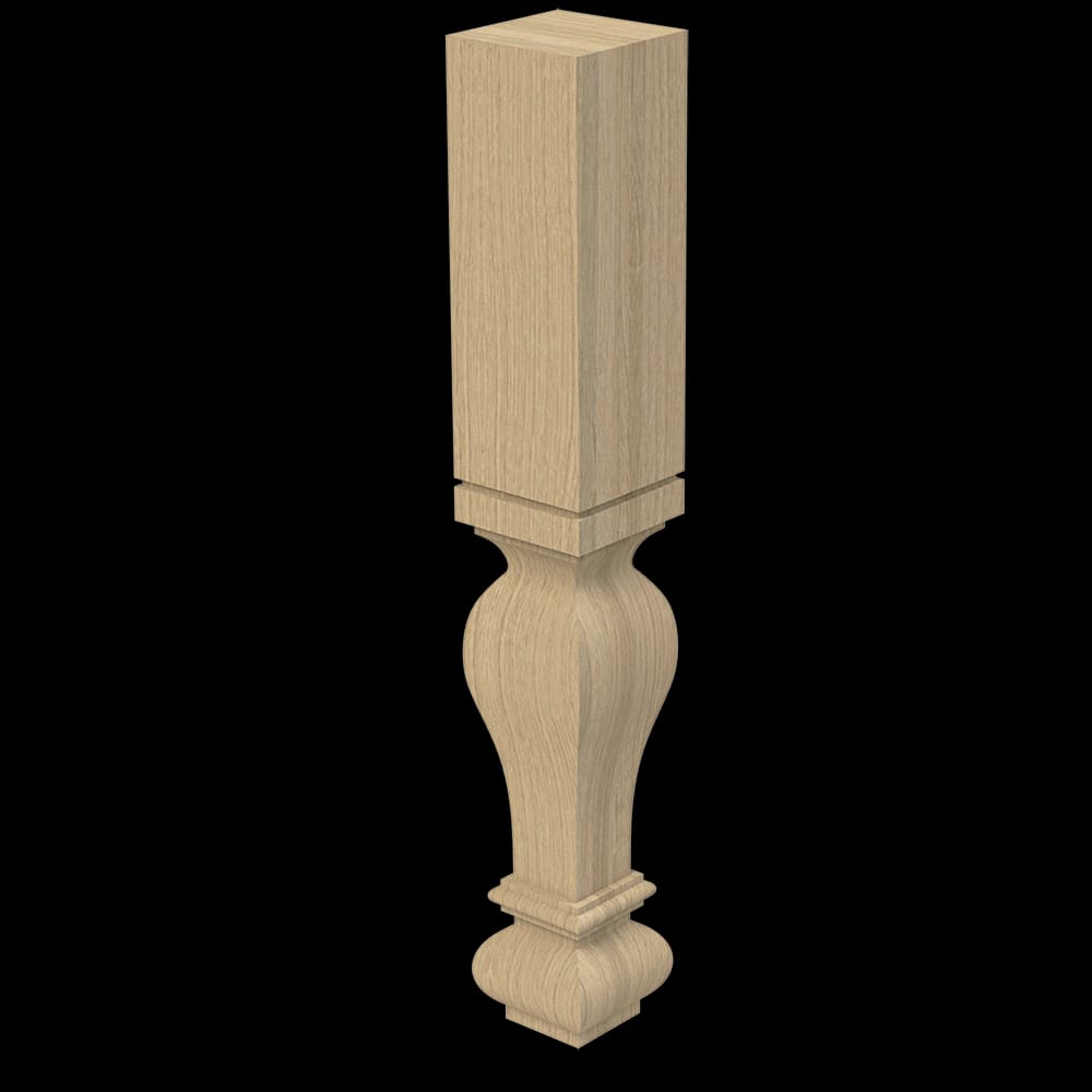 01590124WK1 - Designs of Distinction - 4.5 inch x 29 inch Gaelic Leg - White Oak