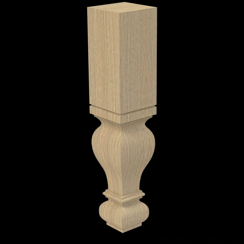 01590127WK1 - Designs of Distinction - Large Diameter Gaelic 29 inch Leg - White Oak
