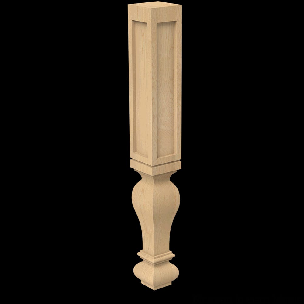 01590225WK1 - Designs of Distinction - 4.5 inch Routed Gaelic Column - White Oak