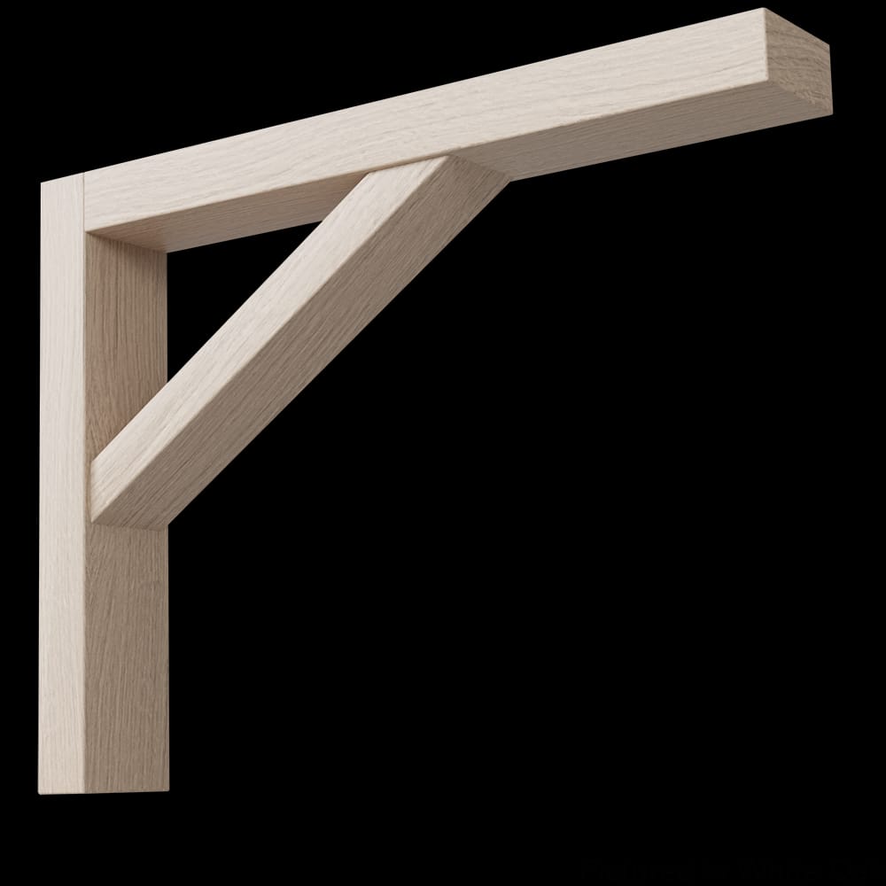 01605009WK1 - Designs of Distinction - Lexington Bar Bracket - Narrow/Tall - White Oak