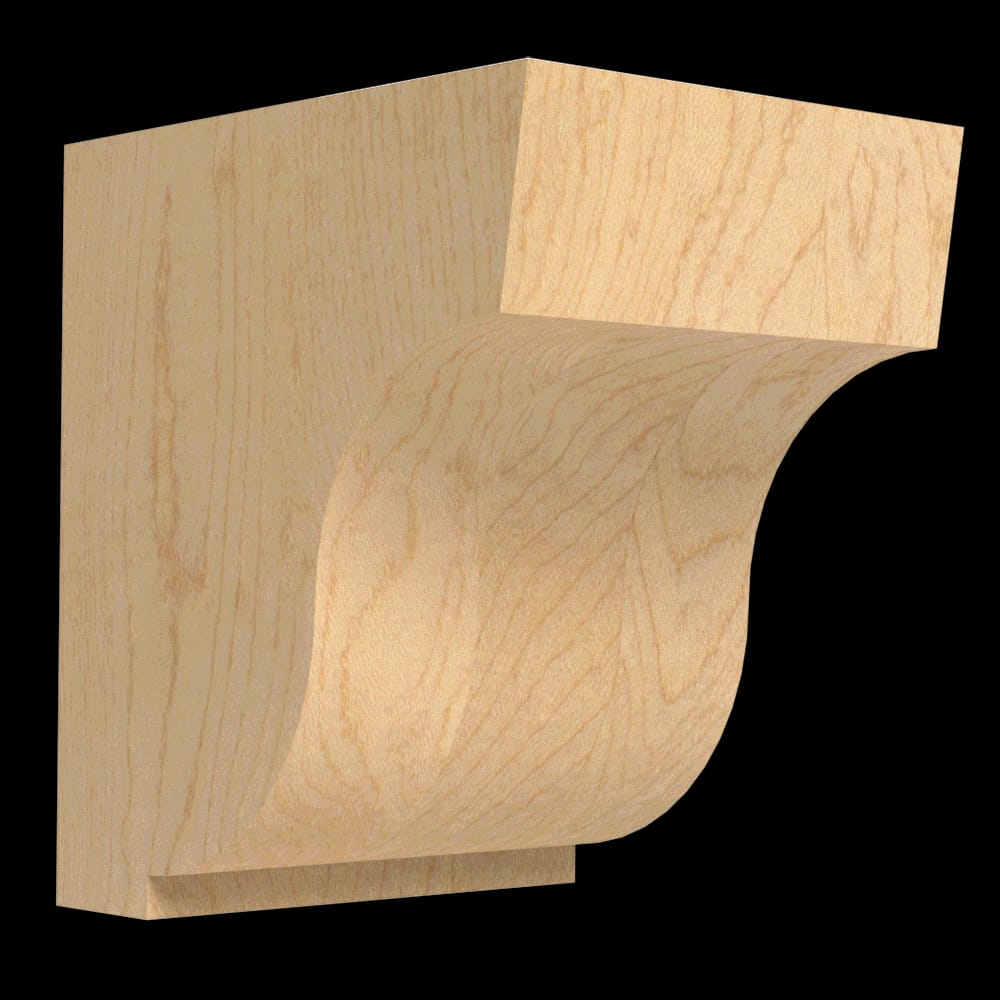 01607004HM1 - Designs of Distinction - Large Simplicity Corbel - Hard Maple