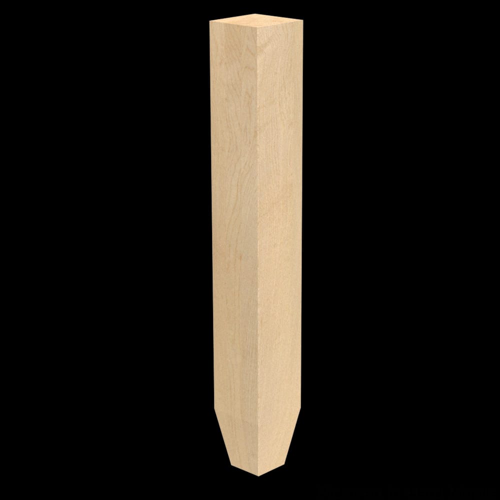 01614025PT1 - Designs of Distinction - 4 inch x 29 inch Square Leg with Foot - Paint Grade