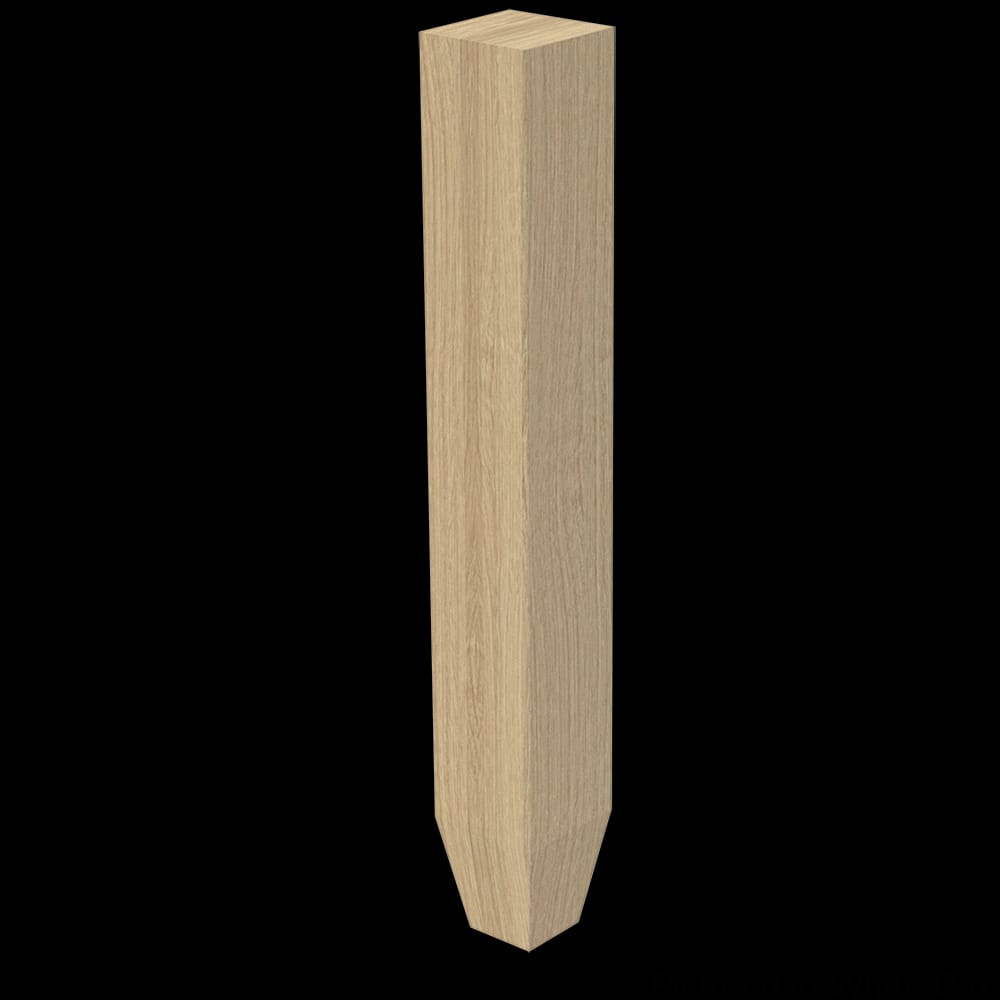 01614025WK1 - Designs of Distinction - 4 inch x 29 inch Square Leg with Foot - White Oak