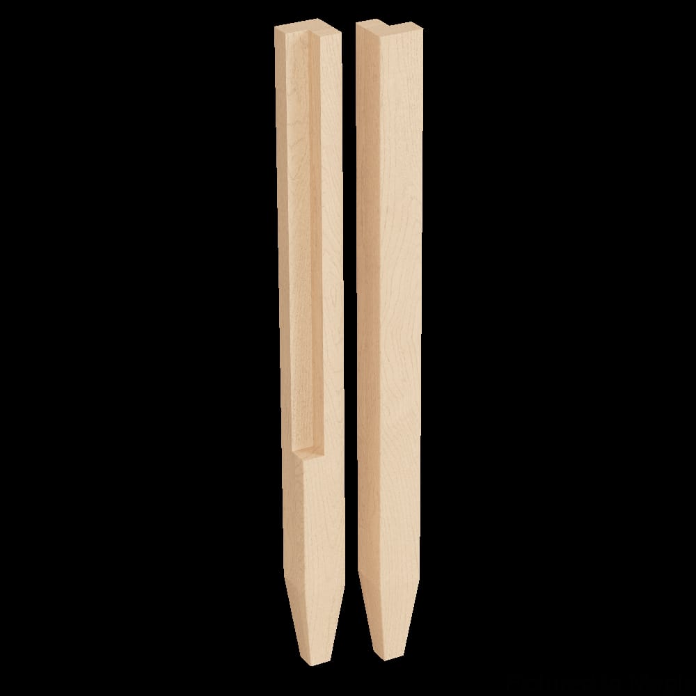 01621025AL3 - Designs of Distinction - Notched 2 inch x 29 inch Square Leg with Foot - Alder