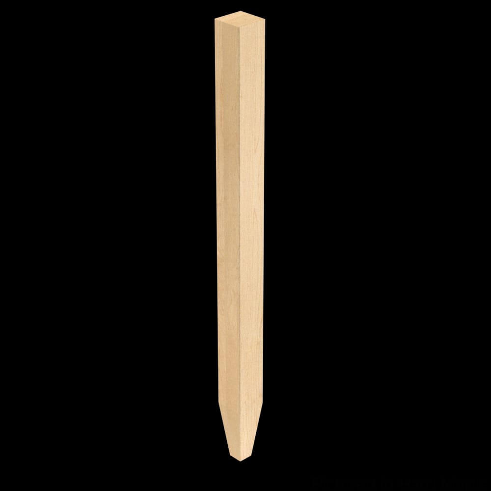 01621025HM1 - Designs of Distinction - 2 inch x 29 inch Square Leg with Foot - Hard Maple