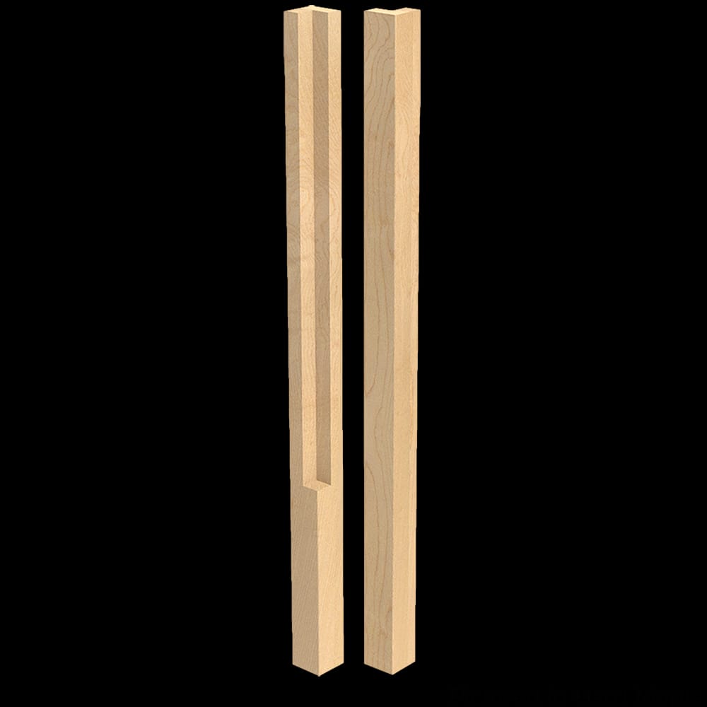 01622010WL3 - Designs of Distinction - Notched 2 inch Square Island Column - Walnut