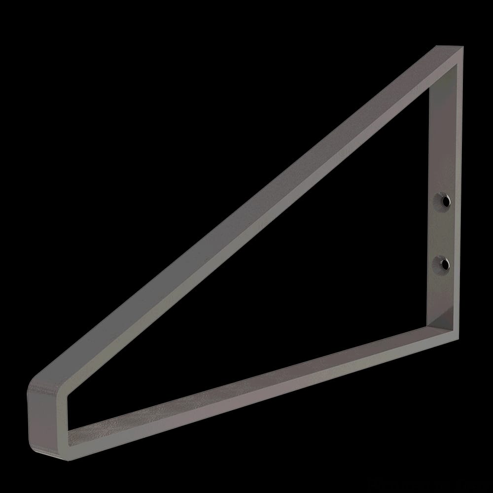 01651270GR1 - Designs of Distinction - 12 inch Mid-Century Triangle Bracket - Gun Metal Grey