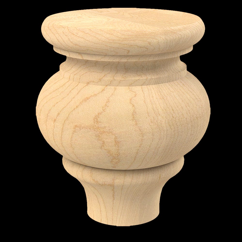 01700015HM1 - Designs of Distinction - Large Country French Bun Foot - Hard Maple