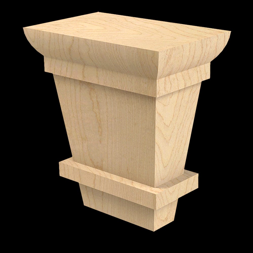 01700018AL1 - Designs of Distinction - Palladian Bun Foot - Alder