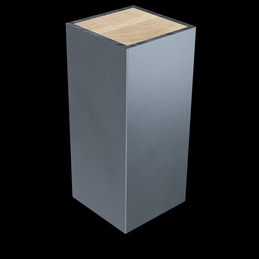 01700245BA1 - Designs of Distinction - 2 inch x 4.5 inch Square Foot with Metal Sleeve - Brushed Aluminum