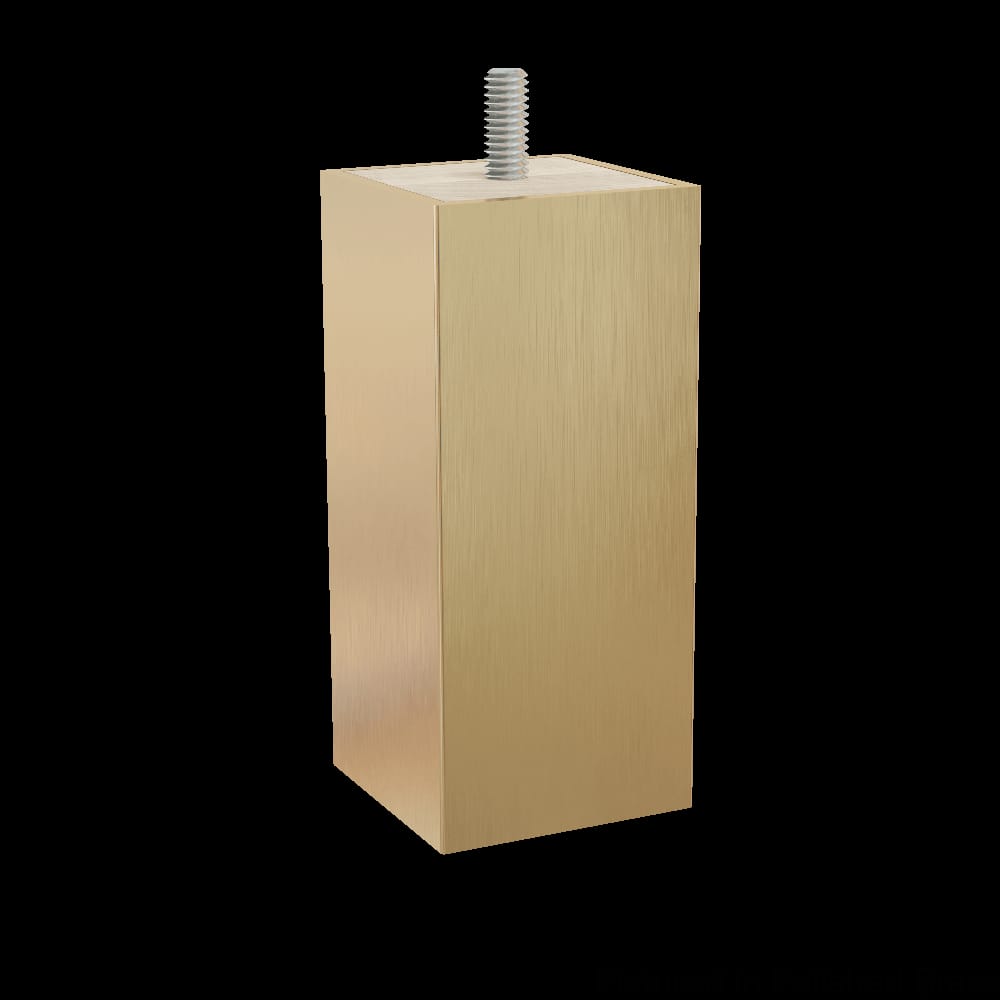 01700245PB1 - Designs of Distinction - 2 inch x 4.5 inch Square Foot with Metal Sleeve - Polished Brass