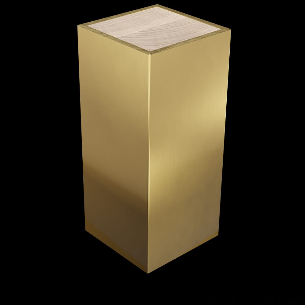 01700245SB1 - Designs of Distinction - 2 inch x 4.5 inch Square Foot with Metal Sleeve - Satin Brass