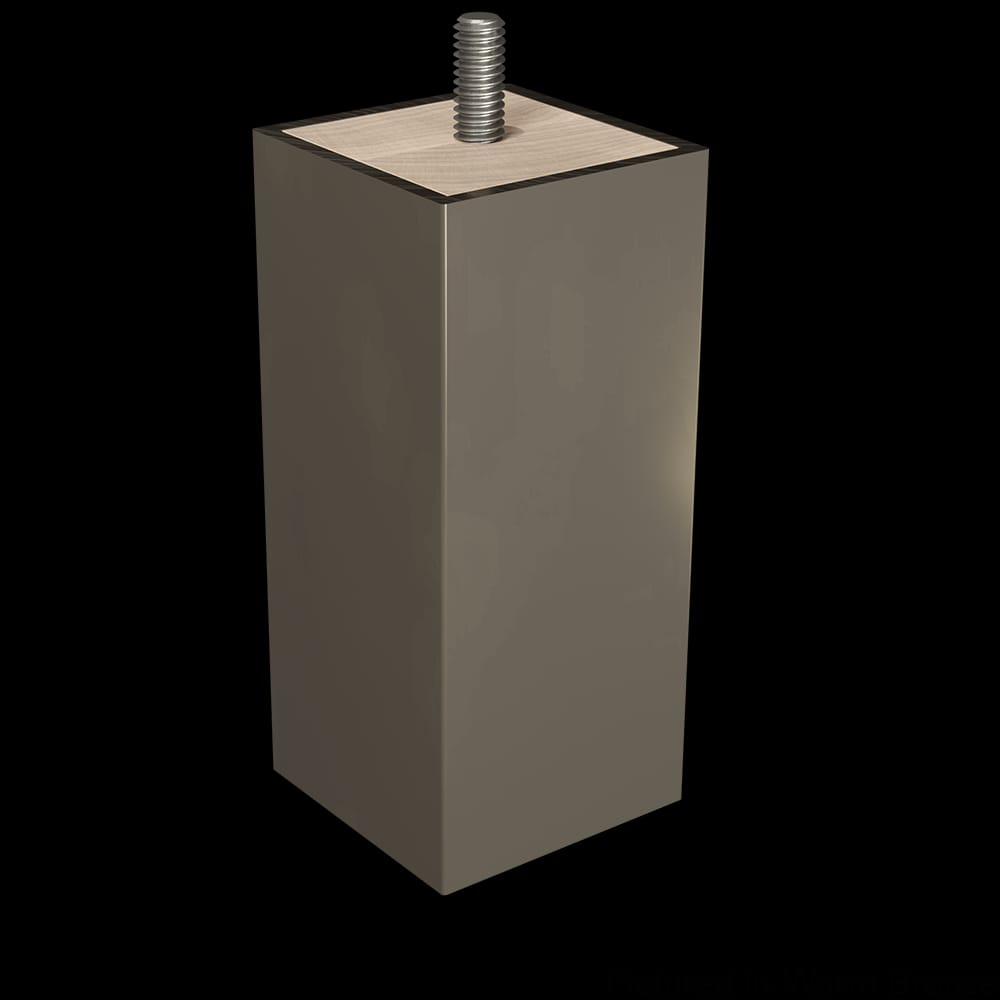 01700245WB6 - Designs of Distinction - 2 inch x 4.5 inch Square Foot with Metal Sleeve and Bolt - Warm Bronze