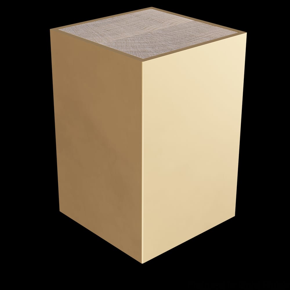 01700345GL1 - Designs of Distinction - 3 inch x 4.5 inch Square Foot with Metal Sleeve - Soft Gold