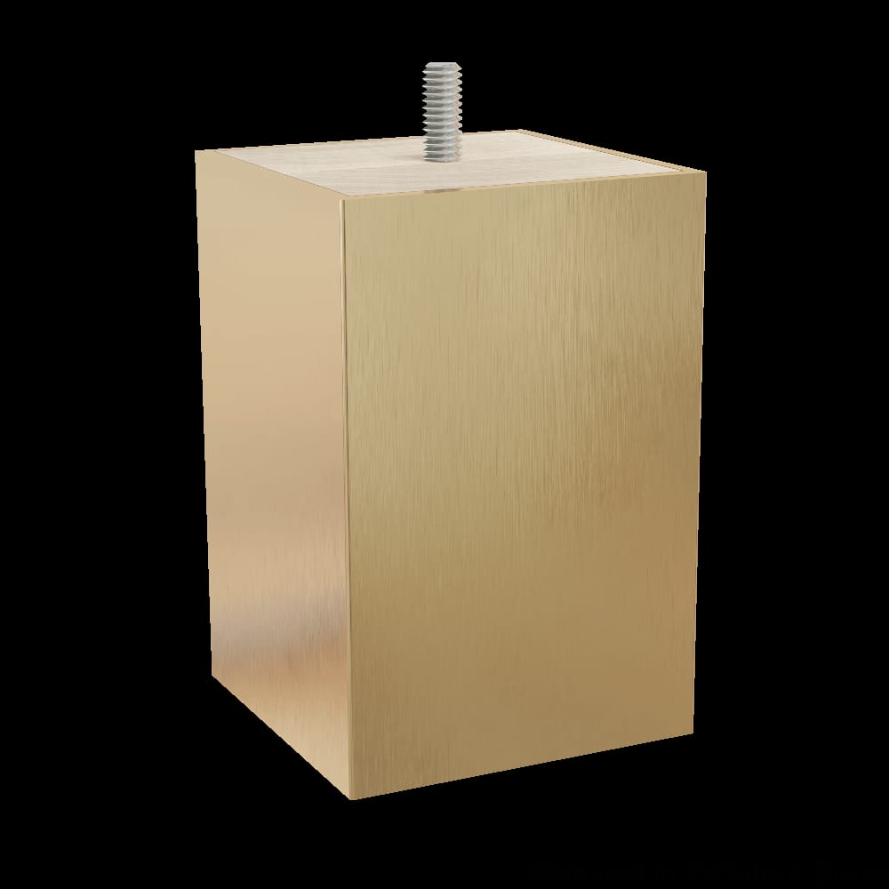 01700345PB1 - Designs of Distinction - 3 inch x 4.5 inch Square Foot with Metal Sleeve - Polished Brass