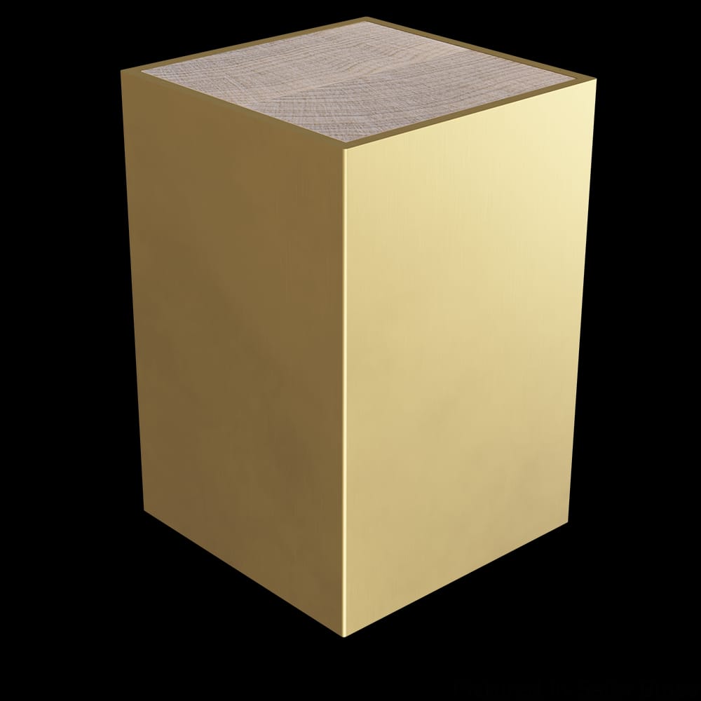 01700345SB1 - Designs of Distinction - 3 inch x 4.5 inch Square Foot with Metal Sleeve - Satin Brass