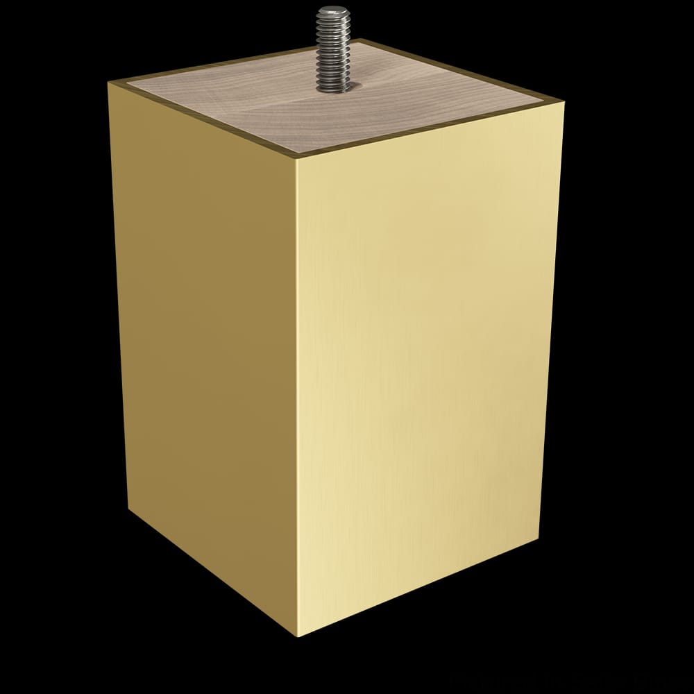 01700345SB6 - Designs of Distinction - 3 inch x 4.5 inch Square Foot with Metal Sleeve and Bolt - Satin Brass