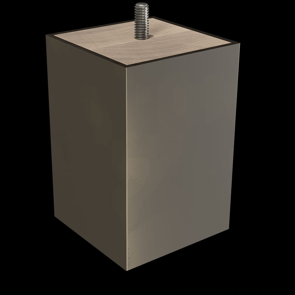 01700345WB6 - Designs of Distinction - 3 inch x 4.5 inch Square Foot with Metal Sleeve and Bolt - Warm Bronze