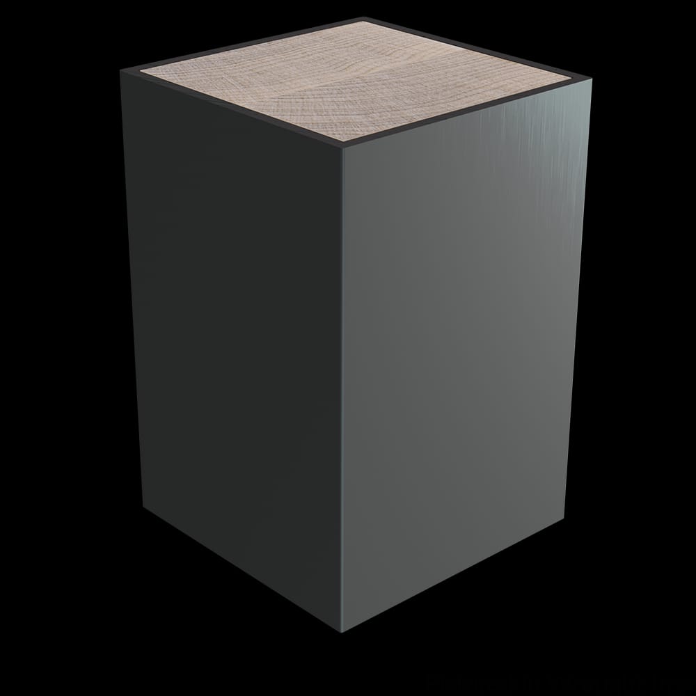 01700345WR1 - Designs of Distinction - 3 inch x 4.5 inch Square Foot with Metal Sleeve - Flat Black