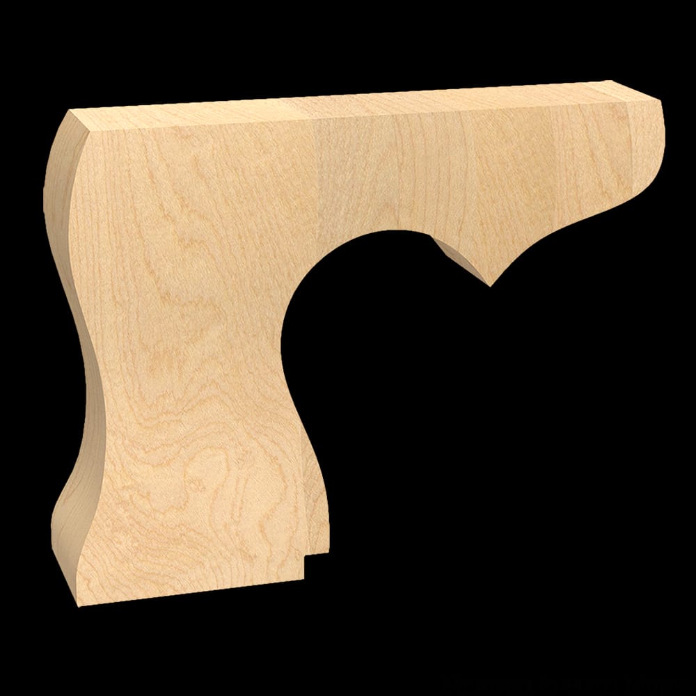 01703110AL1 - Designs of Distinction - Hampton Plain Left Bun Foot - Alder