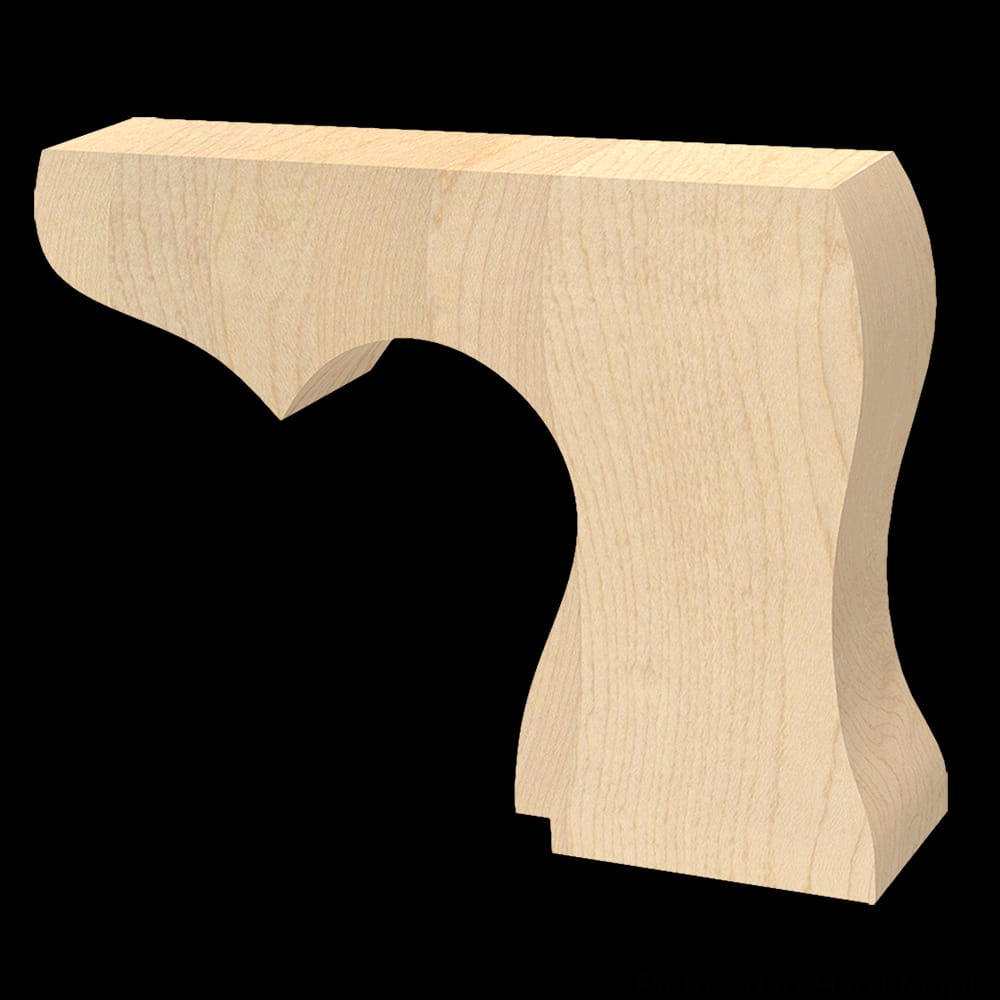 01703210AL1 - Designs of Distinction - Hampton Plain Right Bun Foot - Alder