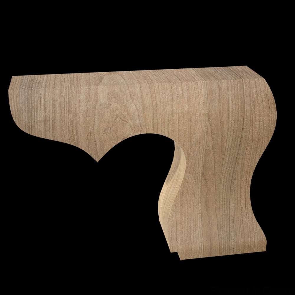 01703210CH1 - Designs of Distinction - Hampton Plain Right Bun Foot - Cherry