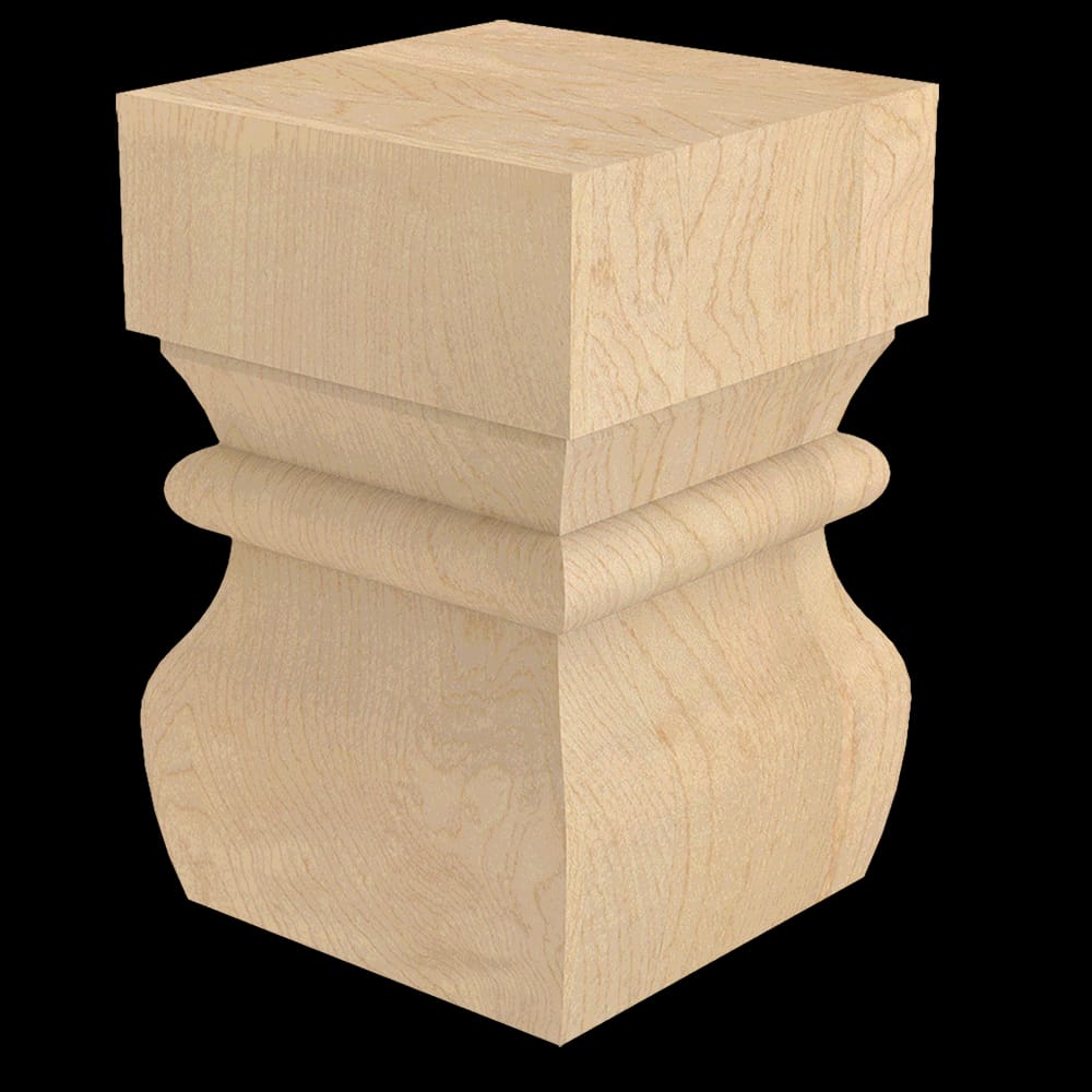 01703510AK1 - Designs of Distinction - Kensington Bun Foot - Red Oak