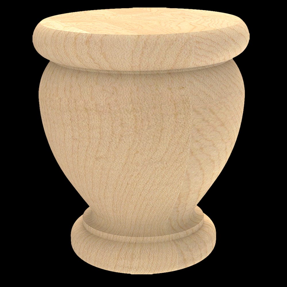 01704010HM1 - Designs of Distinction - Lille Plain Bun Foot - Hard Maple