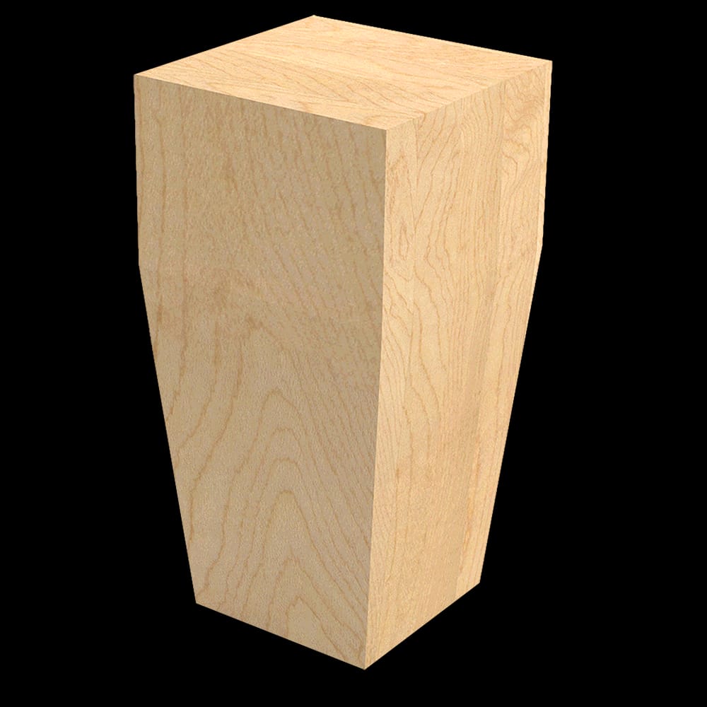 01705112AL1 - Designs of Distinction - Square Craftsman Bun Foot - Alder