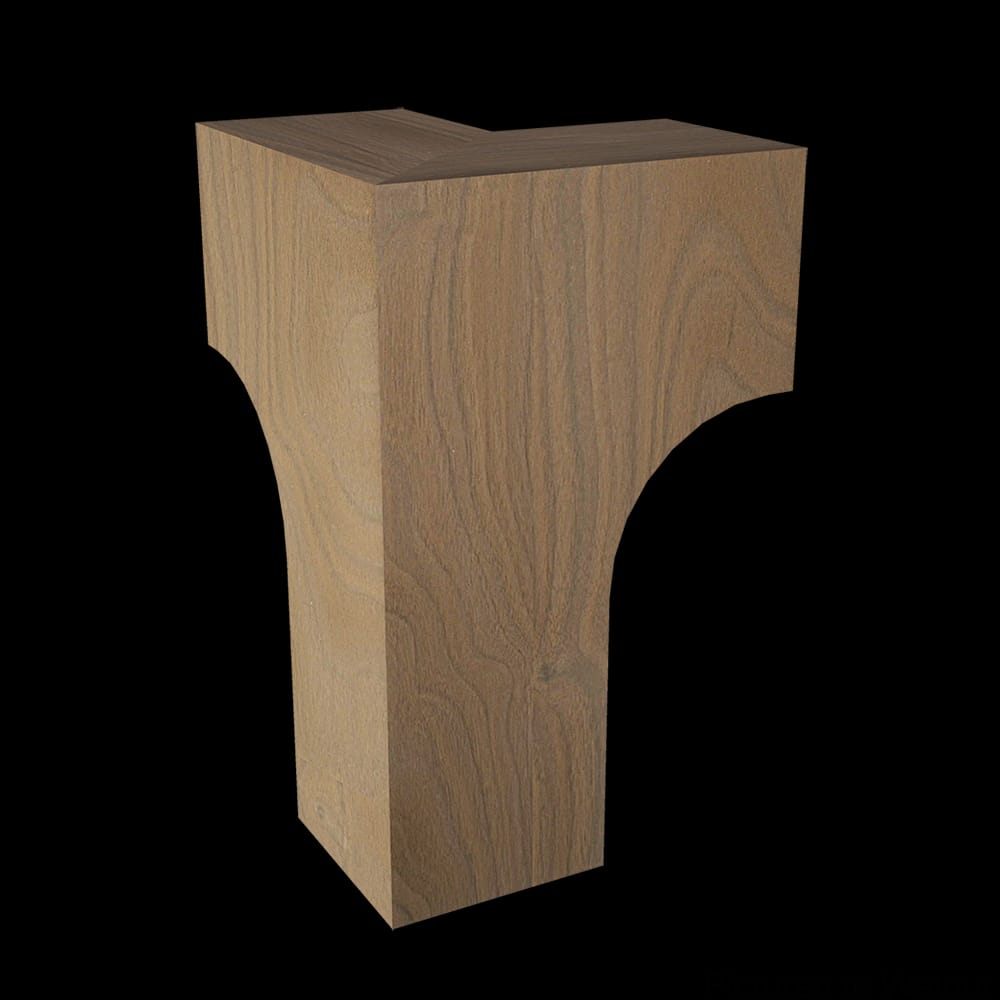 01705175WL1 - Designs of Distinction - Craftsman Corner Bun Foot - Walnut
