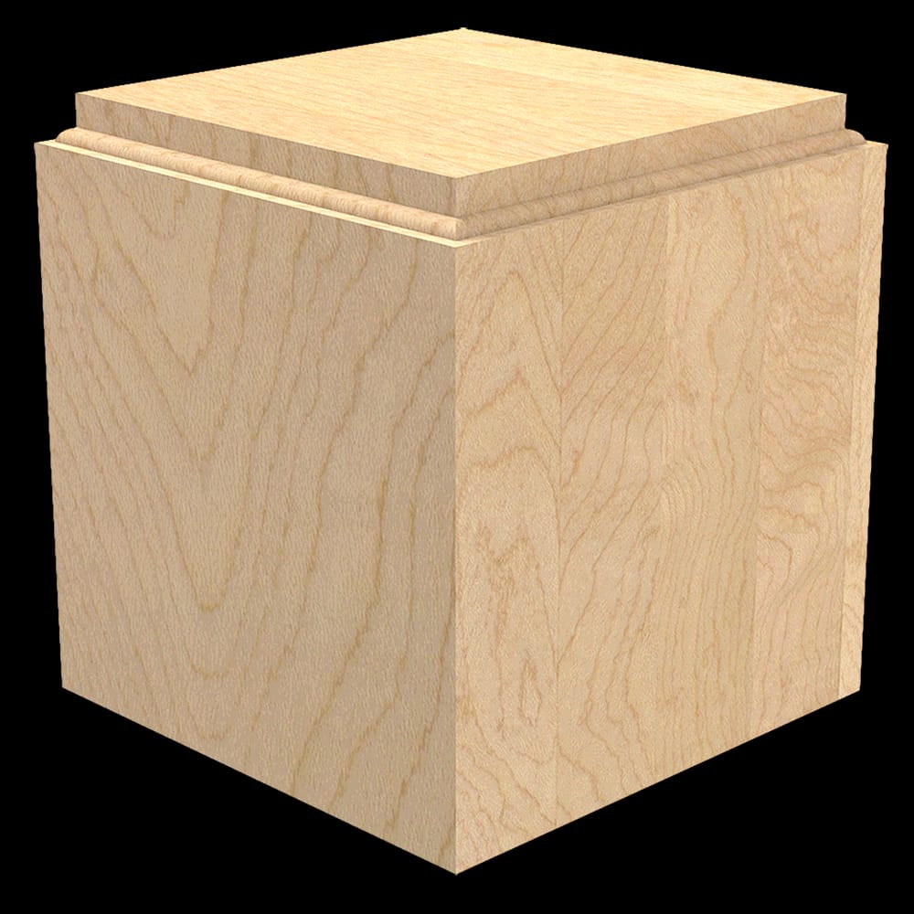 01705510PT1 - Designs of Distinction - Small Square Bun Foot/Column Base - Paint Grade