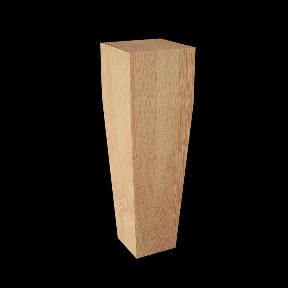 01705610AK1 - Designs of Distinction - Square Tapered Bun Foot - Red Oak