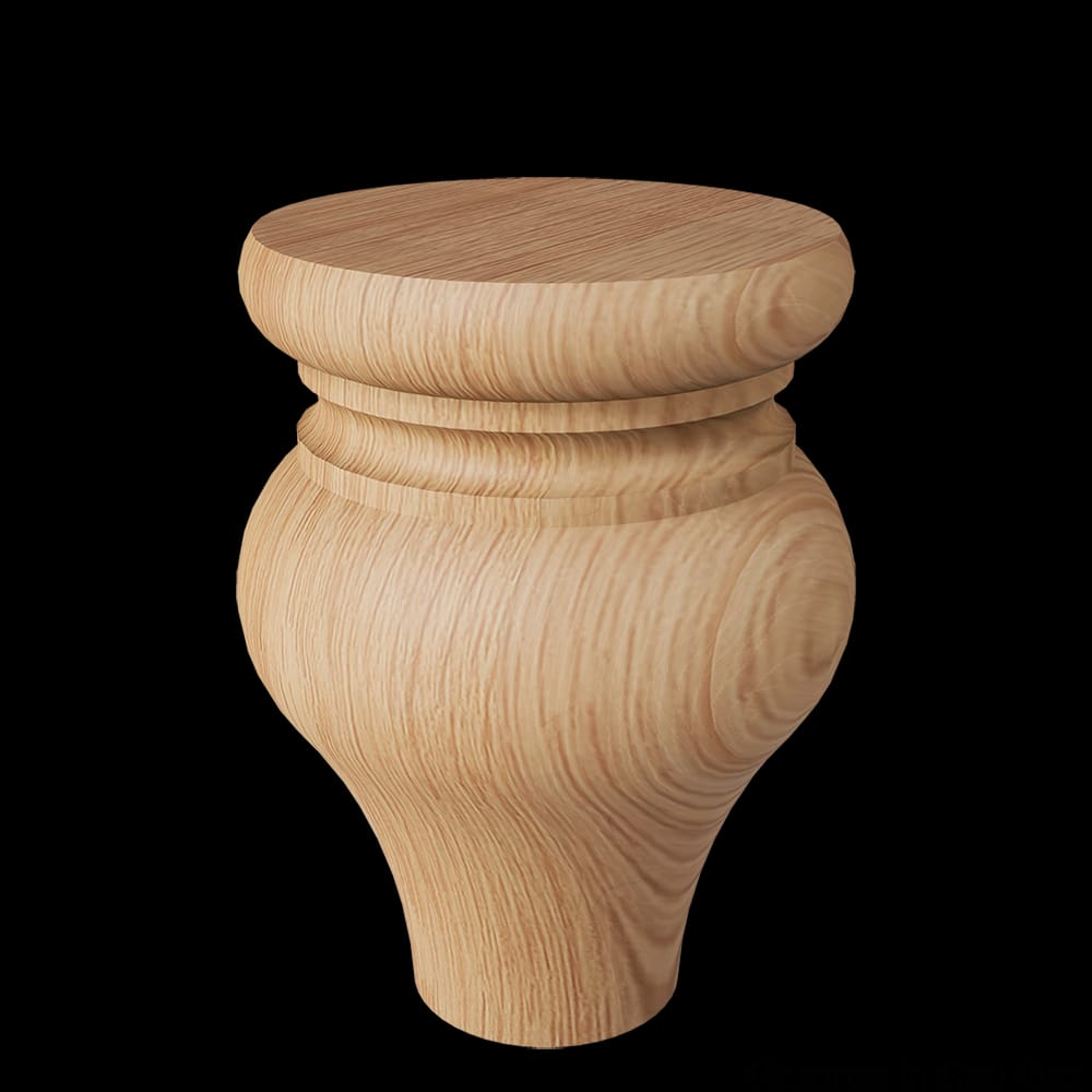 01706010AK1 - Designs of Distinction - Tulip Bun Foot - Red Oak