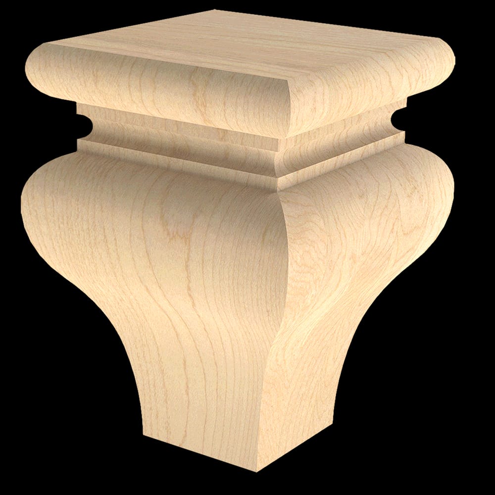 01706065HM1 - Designs of Distinction - Square Tulip Bun Foot - Hard Maple