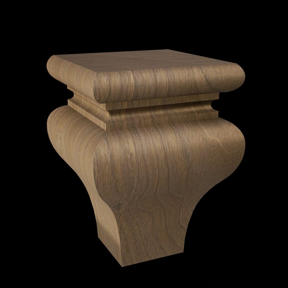 01706065WL1 - Designs of Distinction - Square Tulip Bun Foot - Walnut