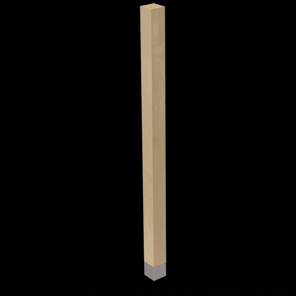 01722010CHBA1 - Designs of Distinction - 2 inch x 35.25 inch Square Leg with Brushed Aluminum Sleeve - Cherry