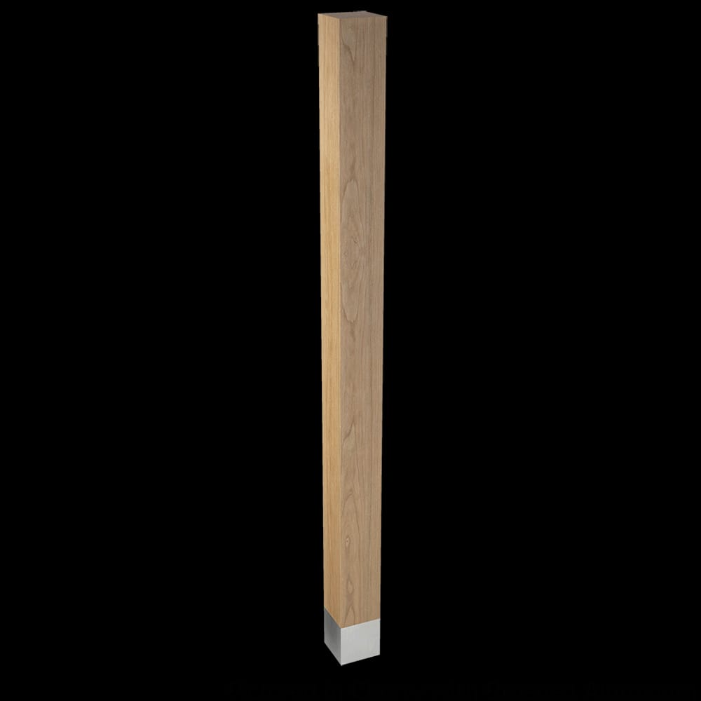 01722910CHBA1 - Designs of Distinction - 2 inch x 29 inch Square Leg with Brushed Aluminum Sleeve - Cherry