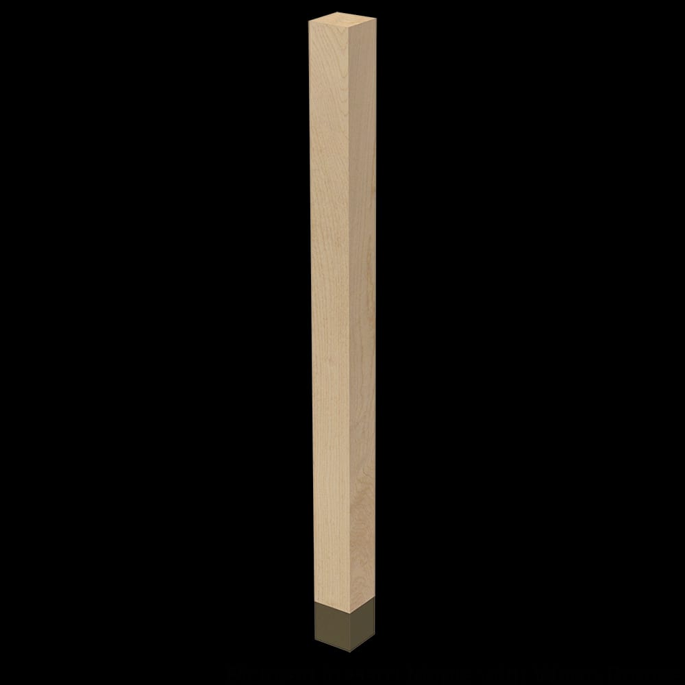 01722910HMWB1 - Designs of Distinction - 2 inch x 29 inch Square Leg with Warm Bronze Sleeve - Hard Maple