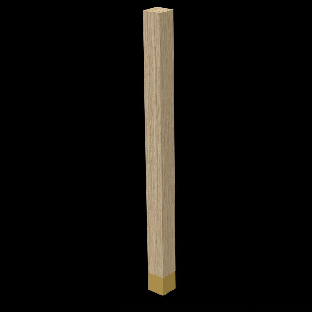 01722910WKSB1 - Designs of Distinction - 2 inch x 29 inch Square Leg with Satin Brass Sleeve - White Oak