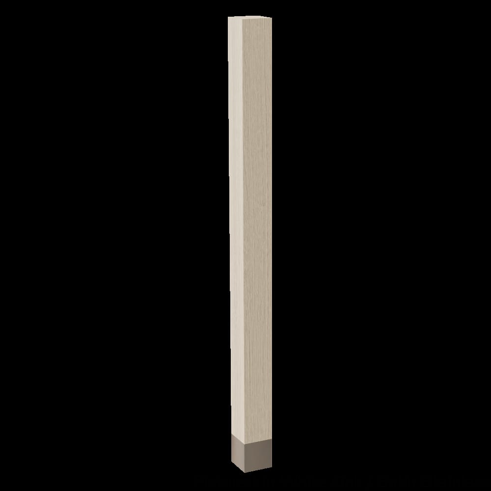 01722910WKST1 - Designs of Distinction - 2 inch x 29 inch Square Leg with Satin Stainless Sleeve - White Oak