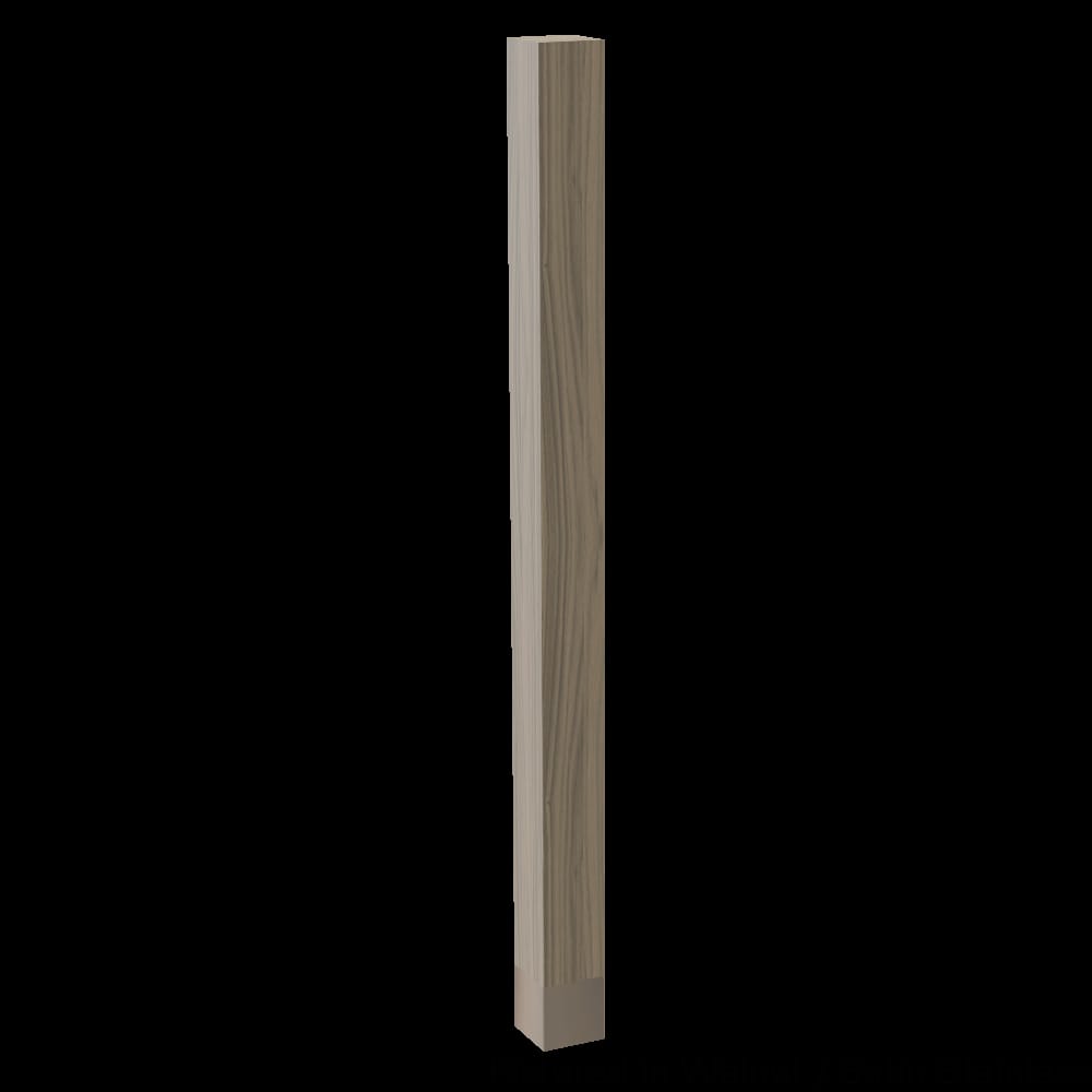 01722910WLST1 - Designs of Distinction - 2 inch x 29 inch Square Leg with Satin Stainless Sleeve - Walnut