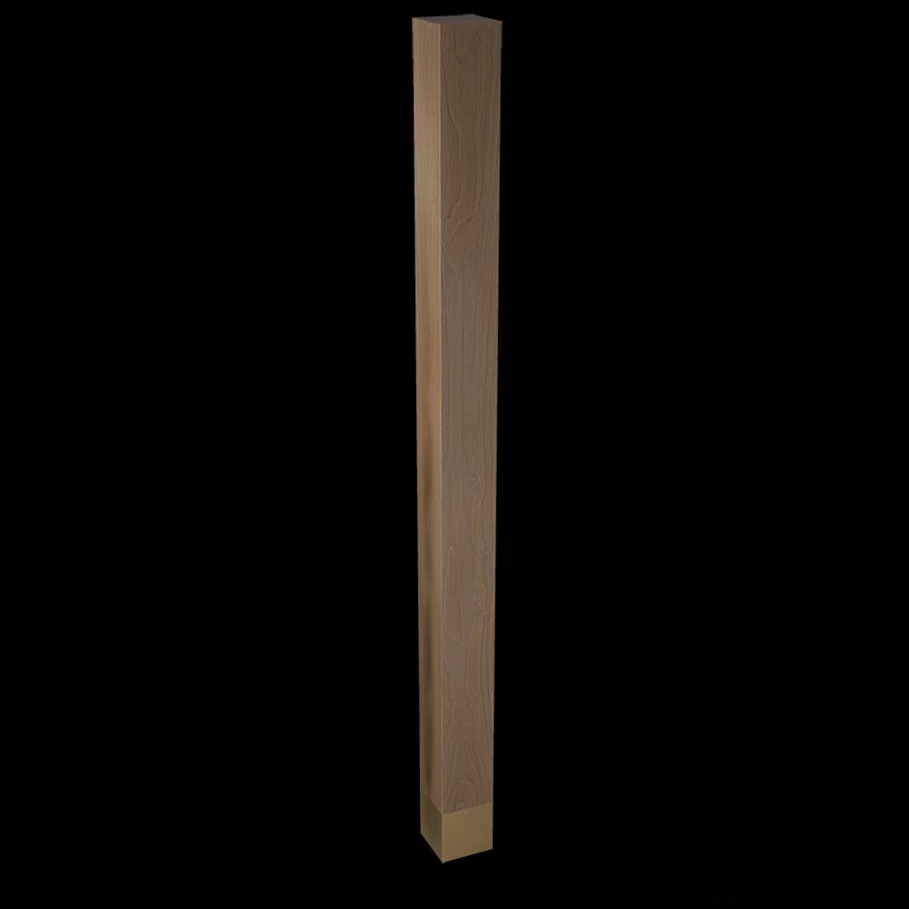 01722910WLWB1 - Designs of Distinction - 2 inch x 29 inch Square Leg with Warm Bronze Sleeve - Walnut