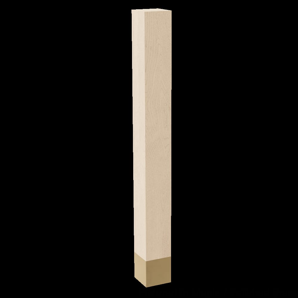 01723001ALPB1 - Designs of Distinction - 3 inch x 29 inch Square Leg with Polished Brass Sleeve - Alder