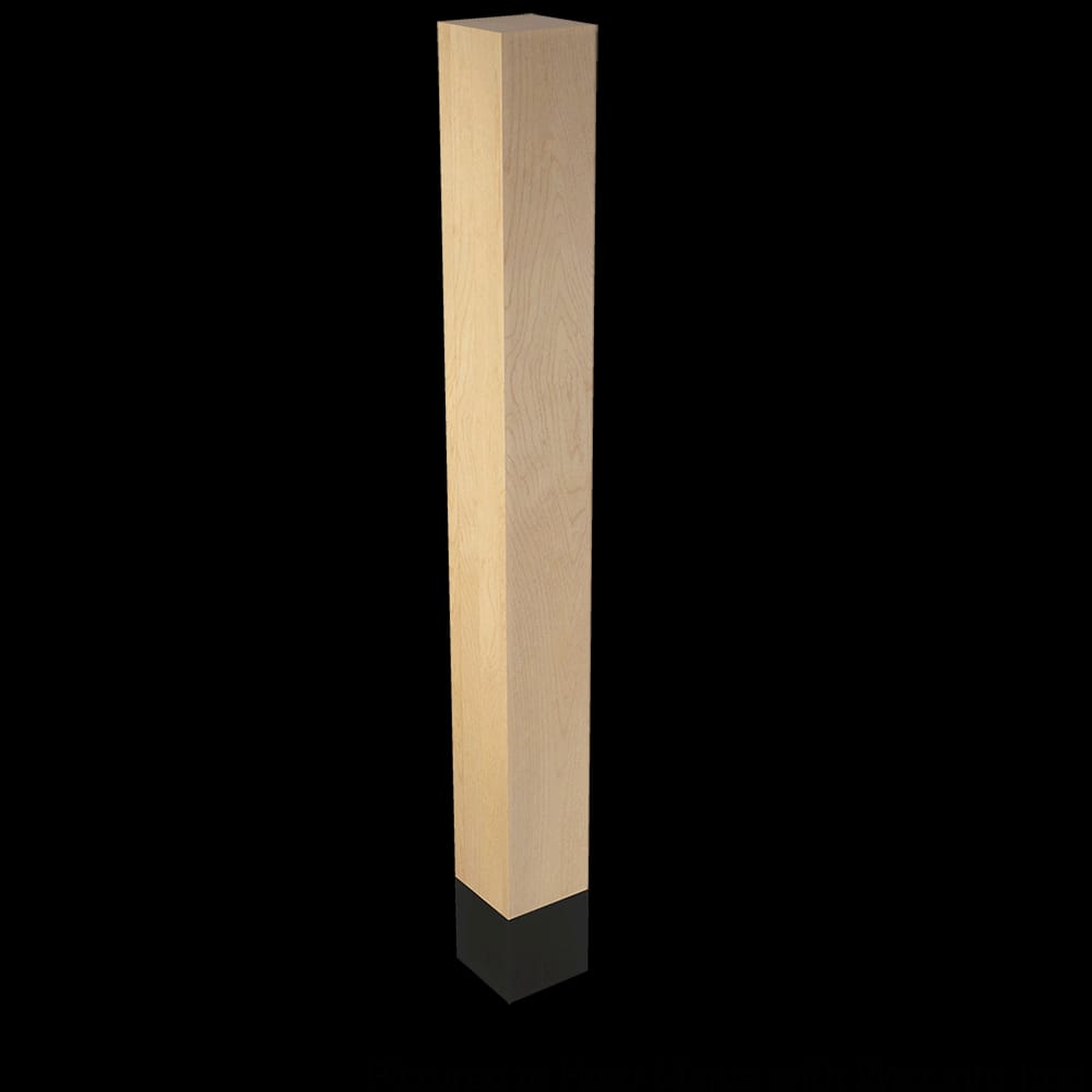 01723001ALWR1 - Designs of Distinction - 3 inch x 29 inch Square Leg with Flat Black Sleeve - Alder